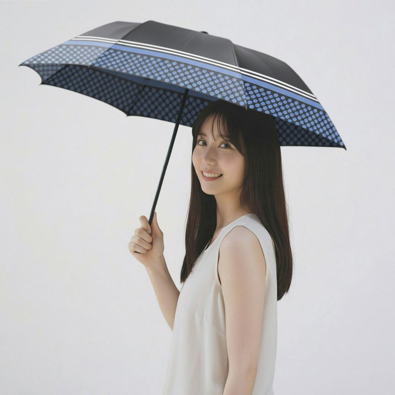 安全不回彈自動傘 防風抗UV超輕量省力 - 波光 - 雨傘/雨衣 - 防水材質 黑色