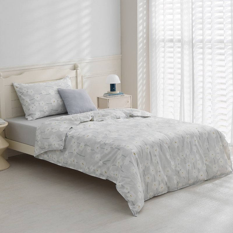 單人/十月羽絨被/可機洗、免被套、蓋一整年的好被子-豆豆藍 - 棉被/毛毯 - 羽絨 