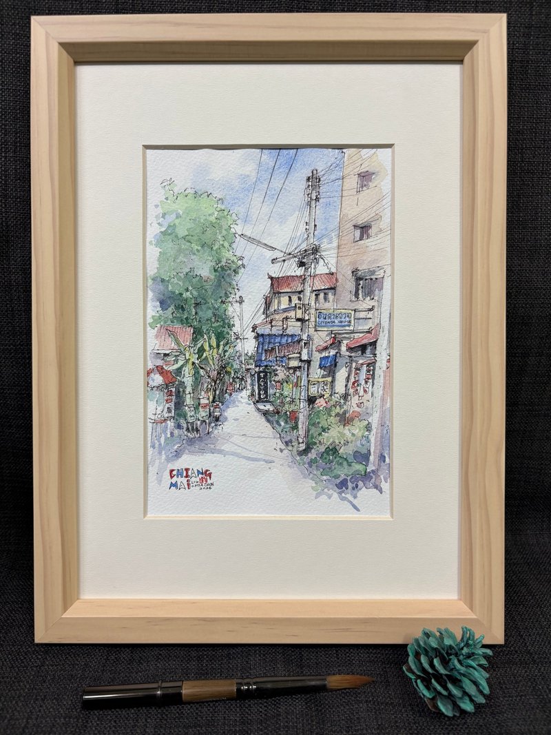清邁午後的陽光-手繪原創淡彩畫 - 海報/掛畫/掛布 - 紙 