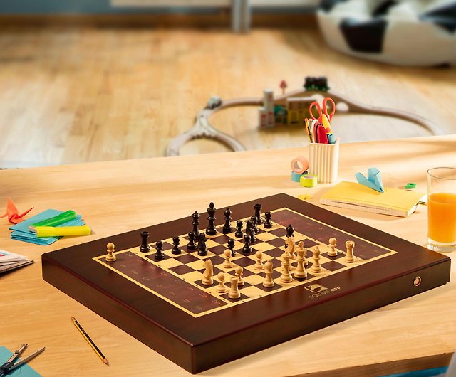 The automated chess board game Square Off, on display during the