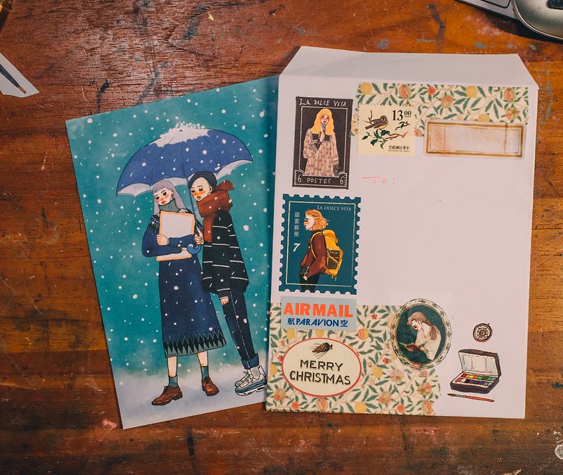 Snow's Song A6 Card/Envelope Set - Cards & Postcards - Paper Blue