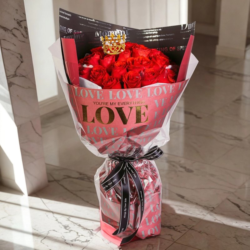 鮮花花束 (A級紅玫瑰30枝及襯花) - 植物/盆栽/盆景 - 植物．花 