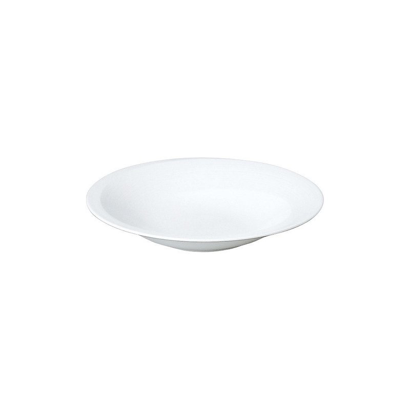 【NARUMI】Esprit White Vibrant White Bone China Soup Bowl (23cm) - Plates & Trays - Pottery White