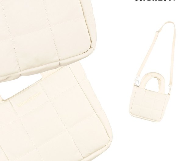 Cream side bag best sale