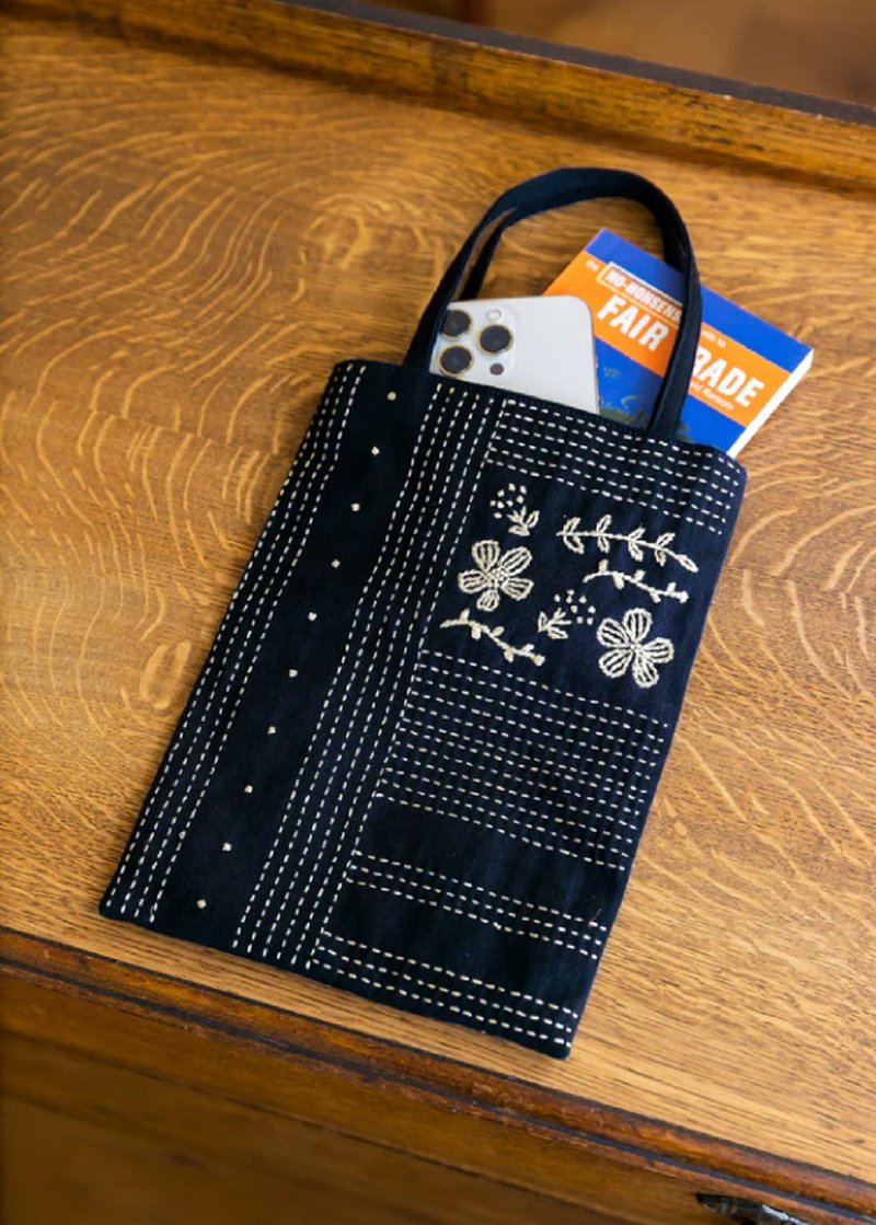 地球樹公平貿易fair trade -- 手工刺繡迷你手提包 - 手提包/手提袋 - 棉．麻 