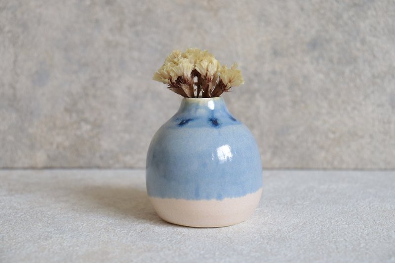 情人節小花器禮盒 - 花瓶/陶器 - 陶 藍色