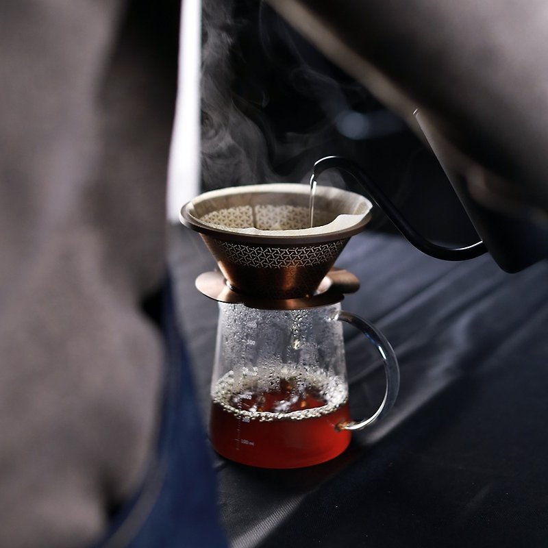 Driver Xiaoshan filter cup 1-3cup - เครื่องทำกาแฟ - สแตนเลส สีนำ้ตาล