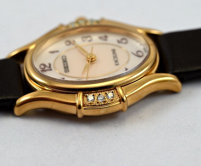 SEIKO EXCELINE Women's watch QUARTZ 6P diamond shell dial Ref.1F21