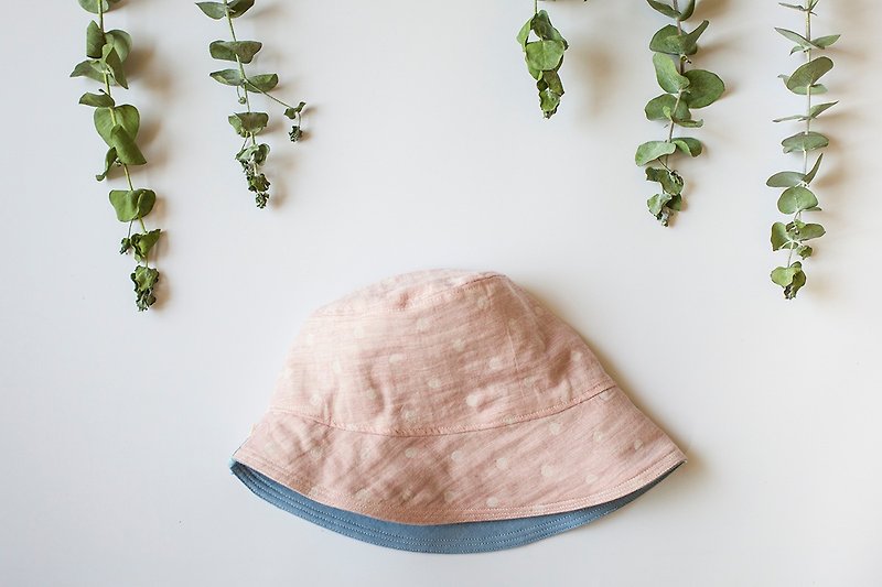 my little star hand-made strawberry milk organic cotton double-sided fisherman hat - Other - Cotton & Hemp Pink