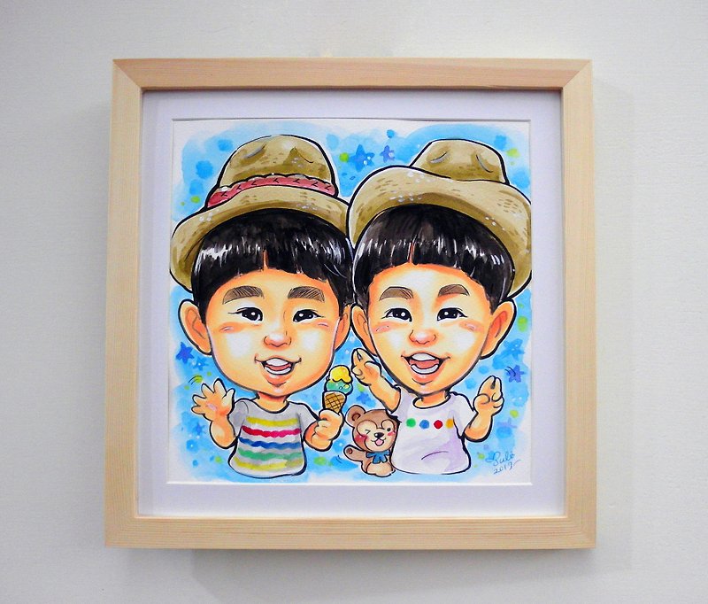 {Buy goods} - border to increase the wooden frame (limited to double with Zhang purchase) - กรอบรูป - ไม้ สีกากี