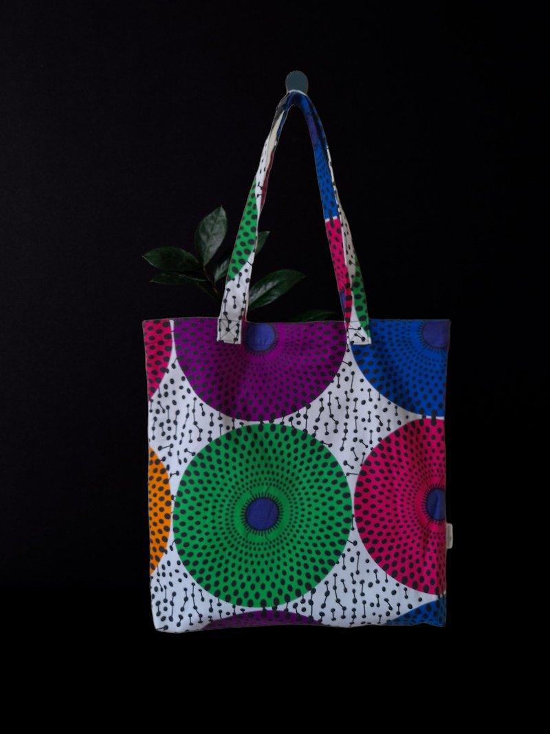 Handmade Summer  African Print Cotton Tote Bag Ankara - 手袋/手提袋 - 棉．麻 綠色