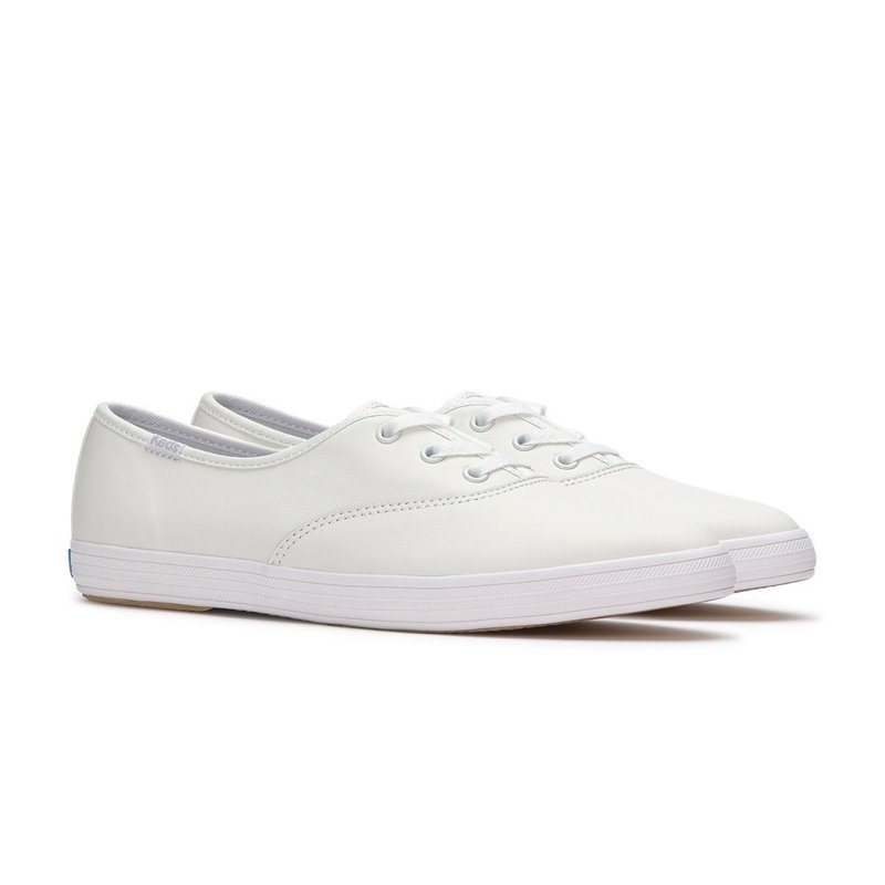 KEDS CHAMPION POINT LOW LEATHER 經典真皮尖頭小白鞋 WH68334 - 女休閒鞋/帆布鞋 - 真皮 