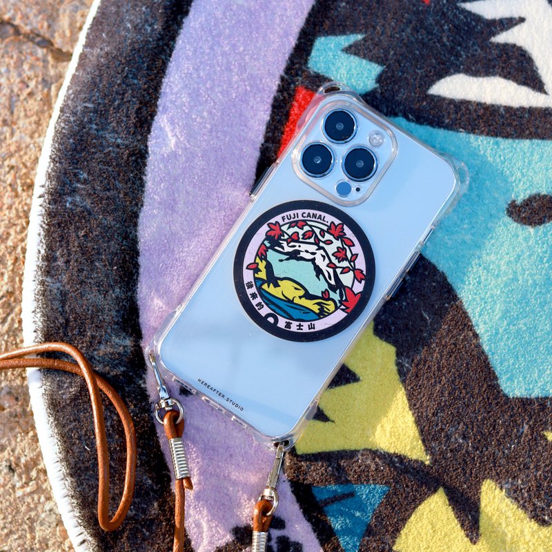 富士山  /  渠蓋系列 - 掛繩手機殼 - 手機殼/手機套 - 塑膠 藍色