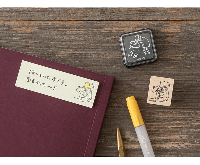 ［希少］株式会社 ミドリ十字30年史　3-AA-8400 ミドリおじさん30周年記念 木製スタンプC - ショップ MIDORI