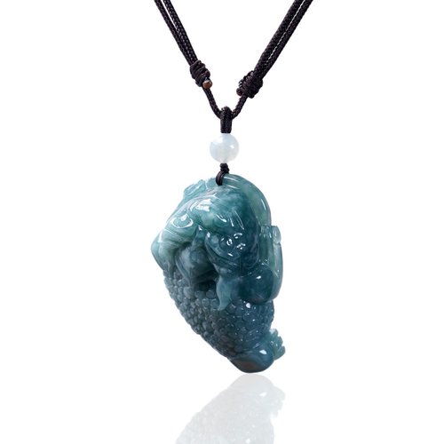 瓔珞珠寶盒 E.L.Jewelry Box 【招財神獸】藍水翡翠三腳蟾蜍項鍊 | 天然翡翠A貨 | 送禮