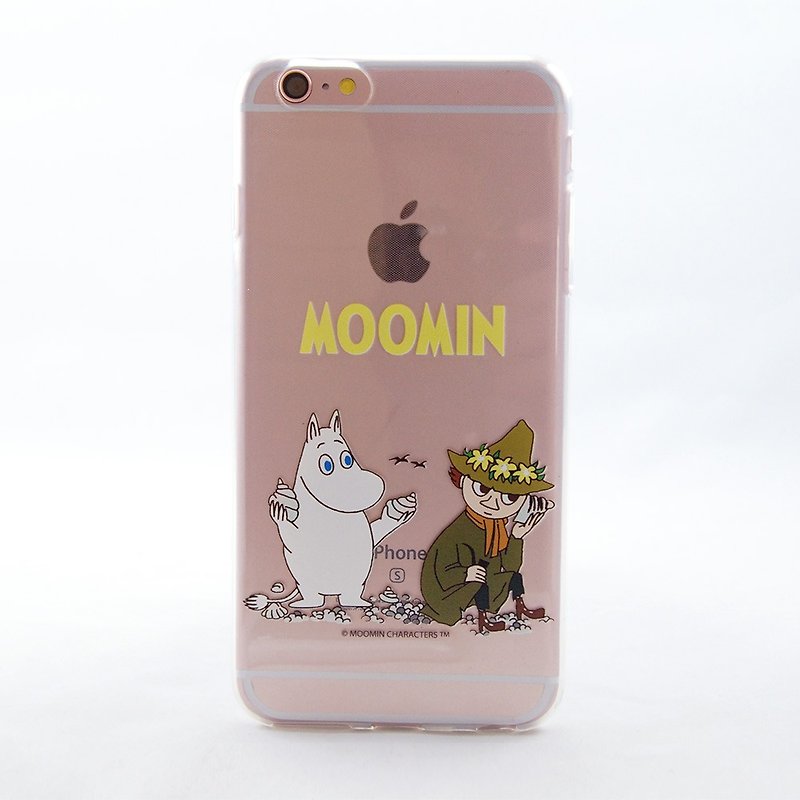 Moomin 噜噜 米 authorized-TPU mobile phone case [looking for sound] - เคส/ซองมือถือ - ซิลิคอน สีเขียว