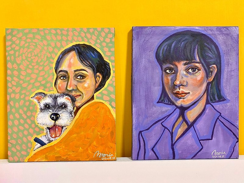 Customized portrait painting canvas - Customized Portraits - Paper 