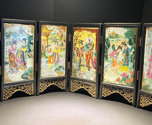 金陵十二釵瓷板畫屏風瓷板畫瓷器紅樓夢藝術收藏中國傳統山奇藝術｜擺飾