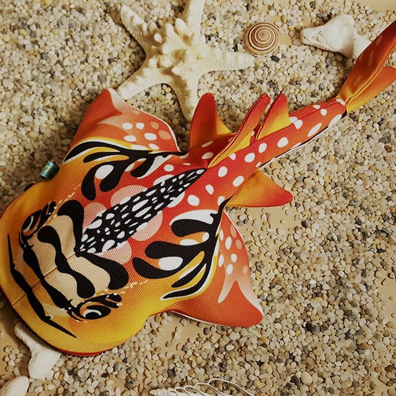Design No.BG134 - Bowmouth Guitarfish Pouches#Orange - Toiletry Bags & Pouches - Other Materials Orange