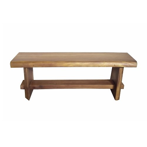 吉迪市 JatiLiving 【吉迪市柚木家具】SN016A 原木條凳 長凳 板凳 椅子 木板椅 餐椅