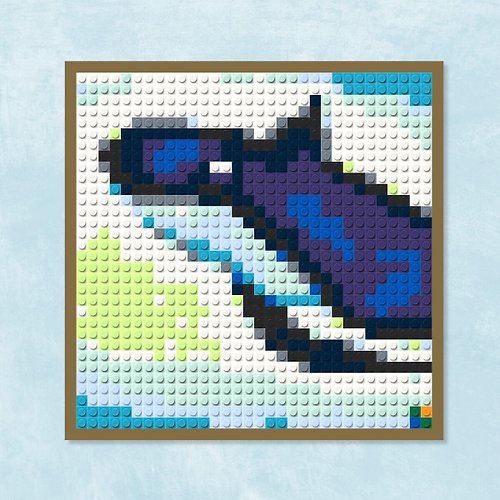 BrickNet積木畫 【動物系列 • 鯨魚】DIY手作拼圖禮物 - 中型尺寸積木畫