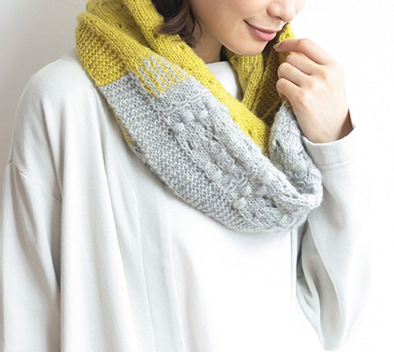 Earth Tree fair trade -- hand-woven hollow scarf (yellow) - Knit Scarves & Wraps - Wool 