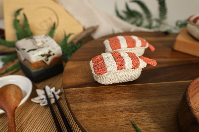 鮮蝦握壽司 Shrimp nigirisushi 貓玩具 吊飾 家飾 兒童玩具 日料 - 貓/狗玩具 - 其他材質 多色