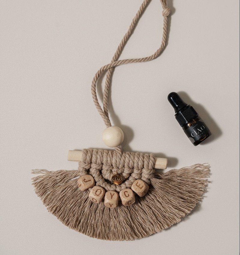 MACRAME擴香吊飾天然植物精油組 - 香氛/精油/擴香 - 棉．麻 