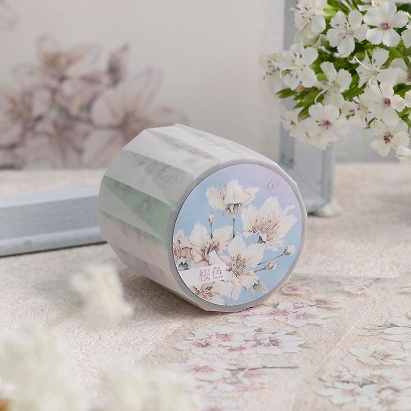 Sakura Color - 5cm Clear ( Glossy ) PET Masking Tape - Washi Tape - Plastic 
