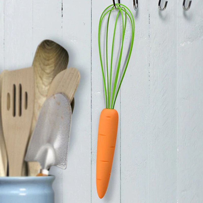 美國【Fred & Friends】The Cooks Carrot Whisk 紅蘿蔔造型攪拌 - 廚具 - 樹脂 橘色