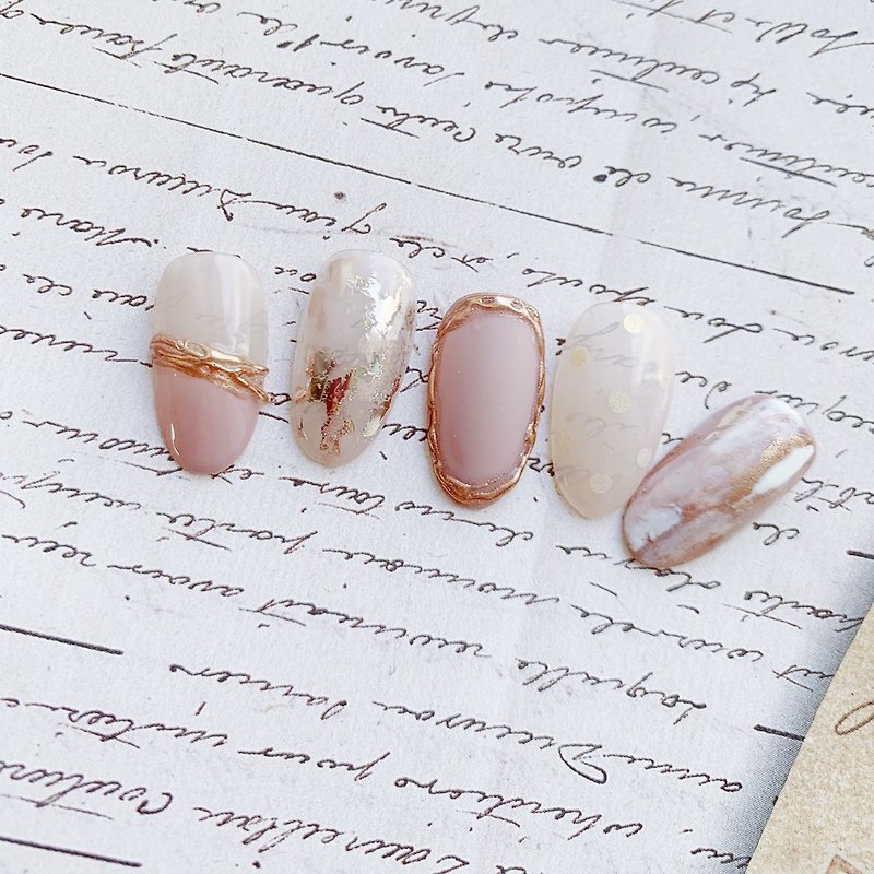 Dry Rose Nail Patches / Wearing Nails / Custom Nail Art Patches NA 49 - Nail Polish & Acrylic Nails - Other Materials Pink