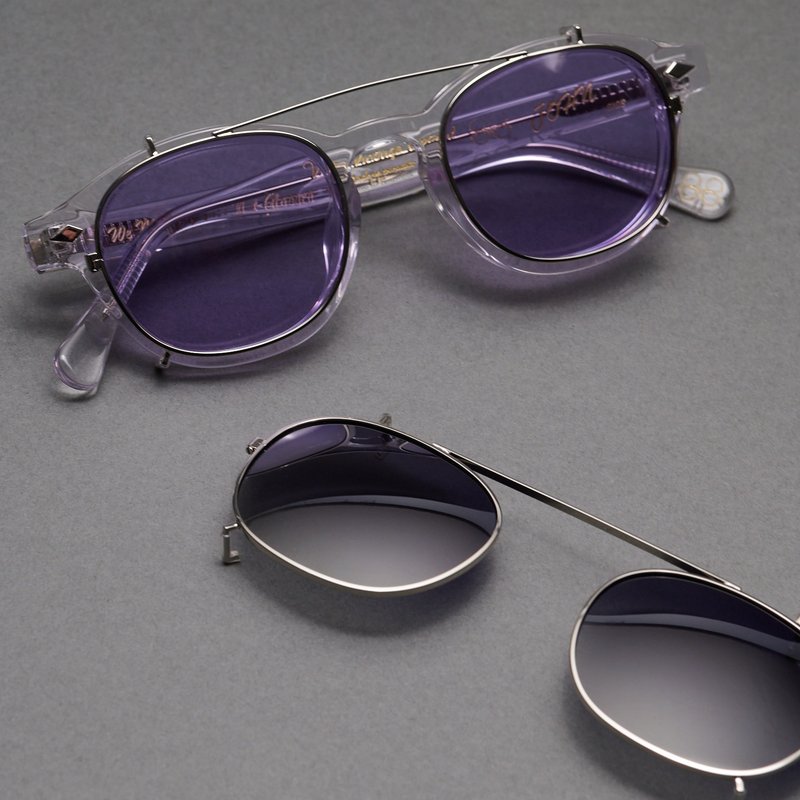 Vatic Vintage Optical John Crystal Pure 三用外掛式墨鏡 - 眼鏡/鏡框 - 其他材質 透明