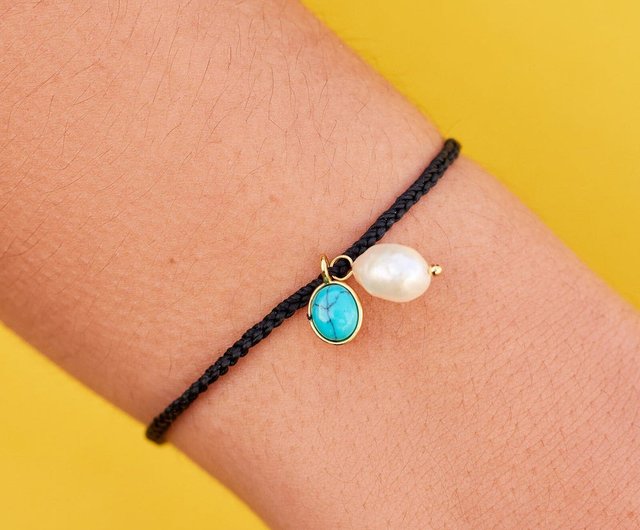 Pura Vida American ハンドメイド PEARL&TURQUOISE パールとグリーン