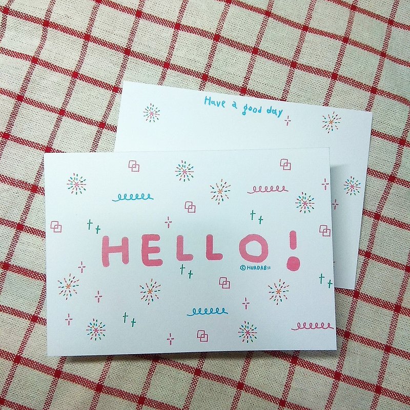 HELLO - 卡片/明信片 - 紙 白色