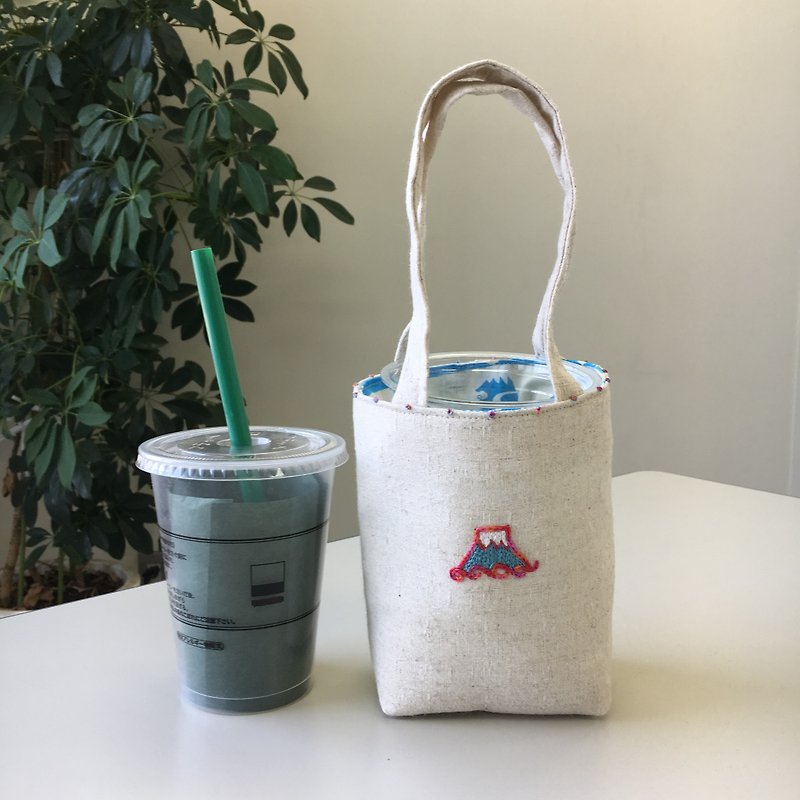Cafe bag Fuji mini tote - Handbags & Totes - Cotton & Hemp White