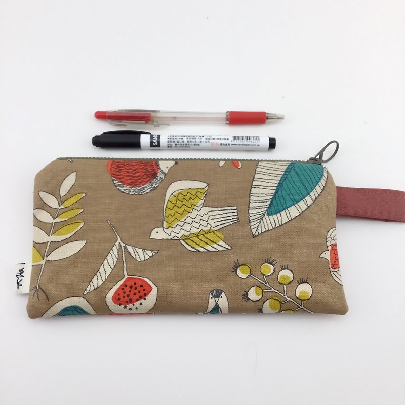 Birds and Hedgehogs - Mobile Phone Bags / Pencil Cases / Wallets / Universal Bags - Wallets - Cotton & Hemp 