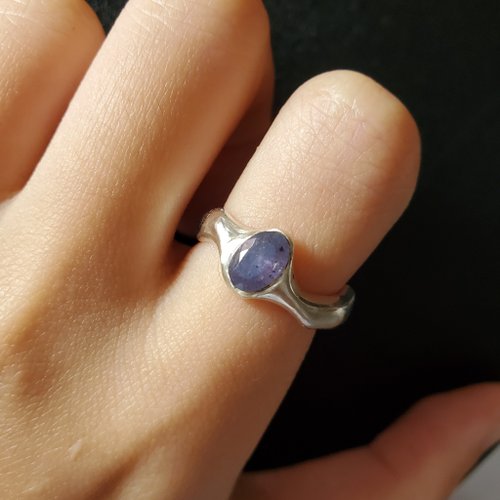 タンザナイト リング silver925 タンザナイト リング |シルバー925 リング 鉱物リング 交換ギフト 誕生