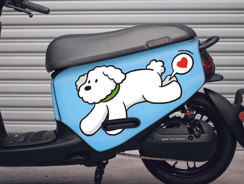 Anti-scratch car cover for big dogs (gogoro 2/3/viva/MIX/PGO/suzuki/Hongjiateng) - อื่นๆ - เส้นใยสังเคราะห์ สีแดง