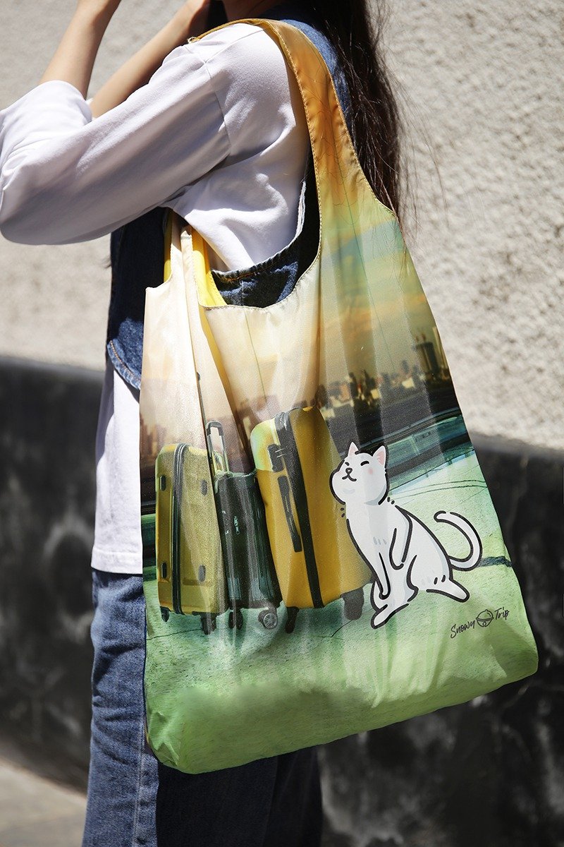 Eco Tote ~ Snowy @Travelling - Other - Eco-Friendly Materials 