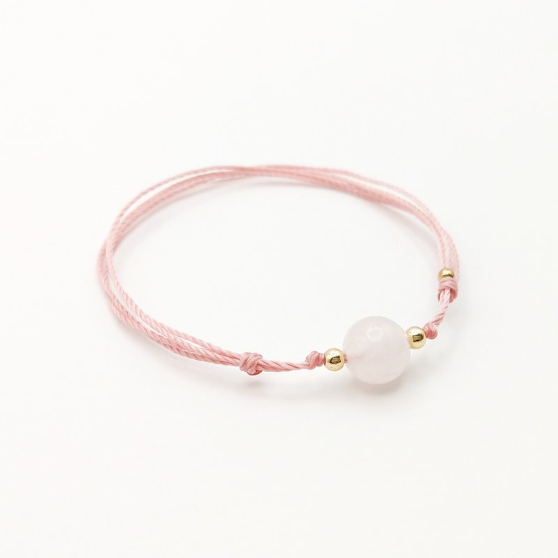 Natural crystal powder crystal waterproof Wax thread bracelet - สร้อยข้อมือ - คริสตัล 