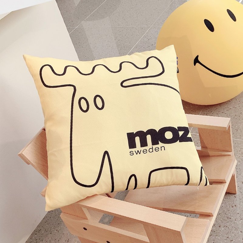 moz Sweden Nordic style double-sided pillowcase (original line-sunshine yellow) 45cm - หมอน - เส้นใยสังเคราะห์ สีเหลือง