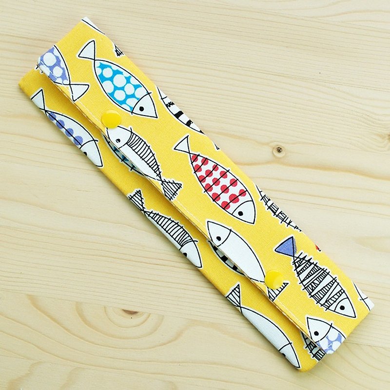 着色された魚_Huangheng箸食器セット/スリーピースグループ - 箸・箸置き - コットン・麻 イエロー