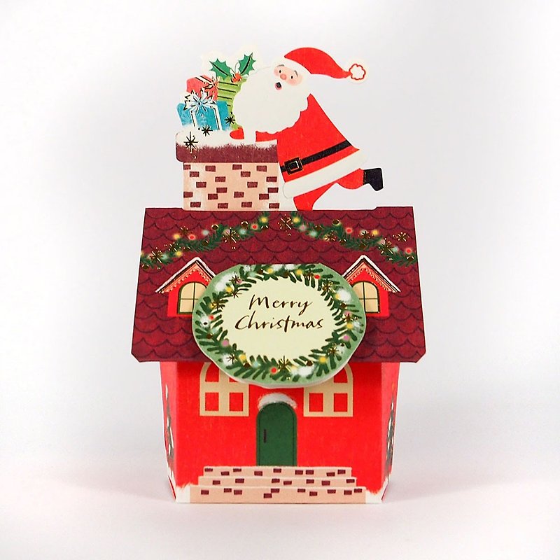 サンタクロースドリルチムニーでクリスマスカードにギフトを送る[ホールマークカードクリスマスシリーズ] - カード・はがき - 紙 多色