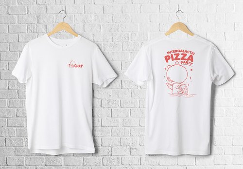 i Roar 概念設計 【I ROAR 】PIZZA/17織頂級綿/潮流厚磅棉T
