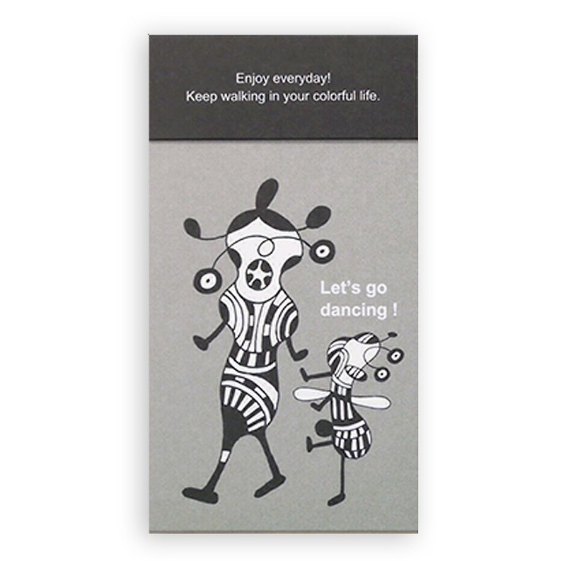 Portable note paper (gray) Let 's go dancing. - Sticky Notes & Notepads - Paper 