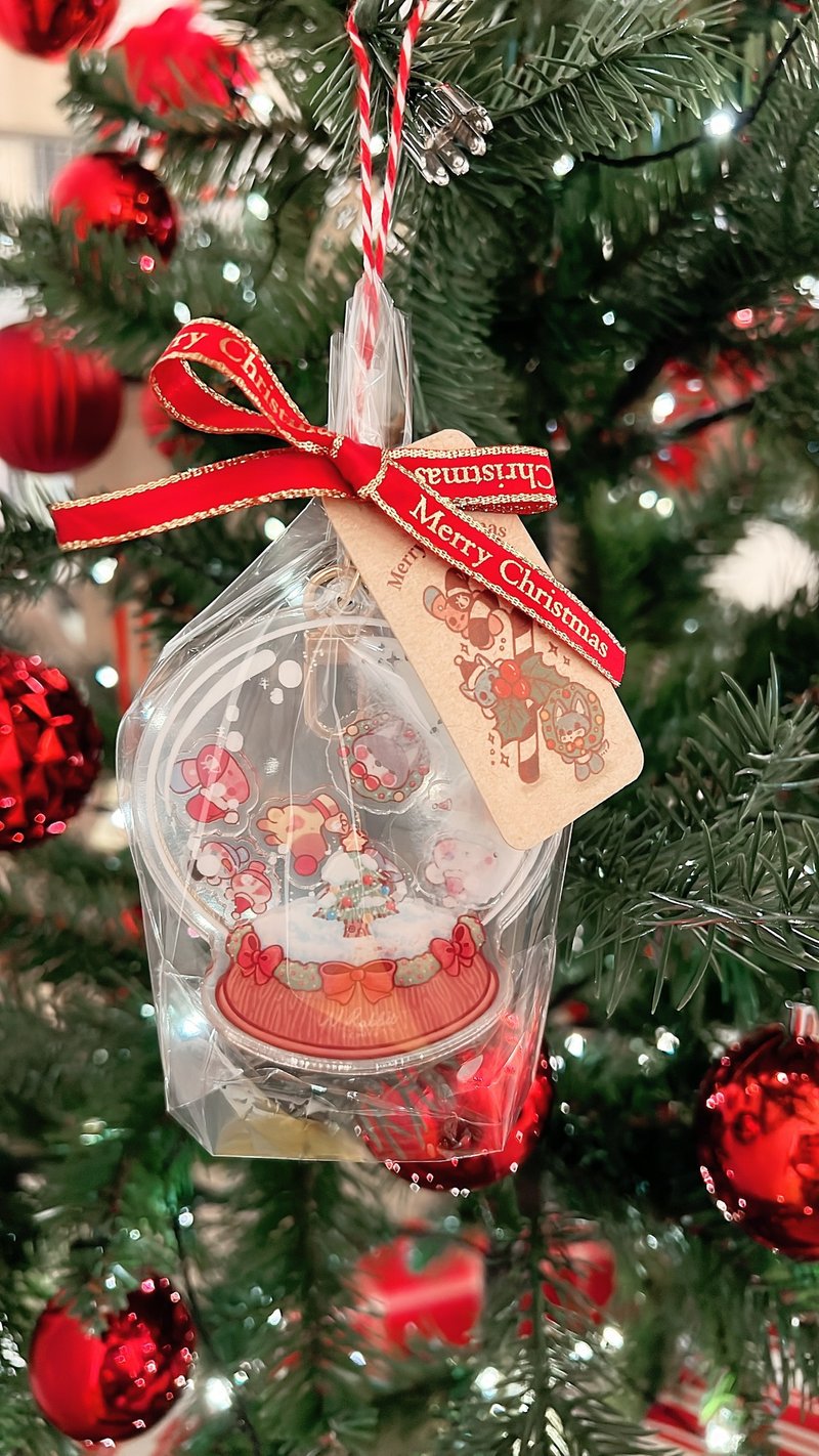 New product in stock [N Rabbit studio] Christmas limited edition shaker pendant keychain. Relieve stress - Keychains - Other Materials 