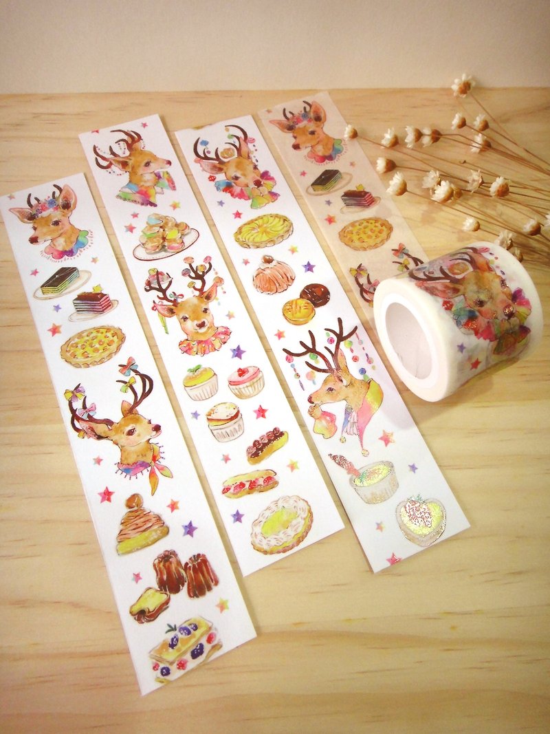 2015 version of dessert deer tape - Washi Tape - Paper Multicolor
