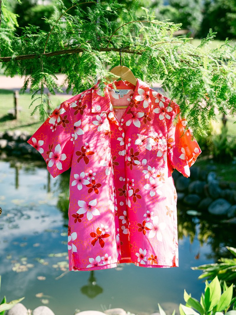 客家桐花襯衫女 - 女襯衫 - 棉．麻 