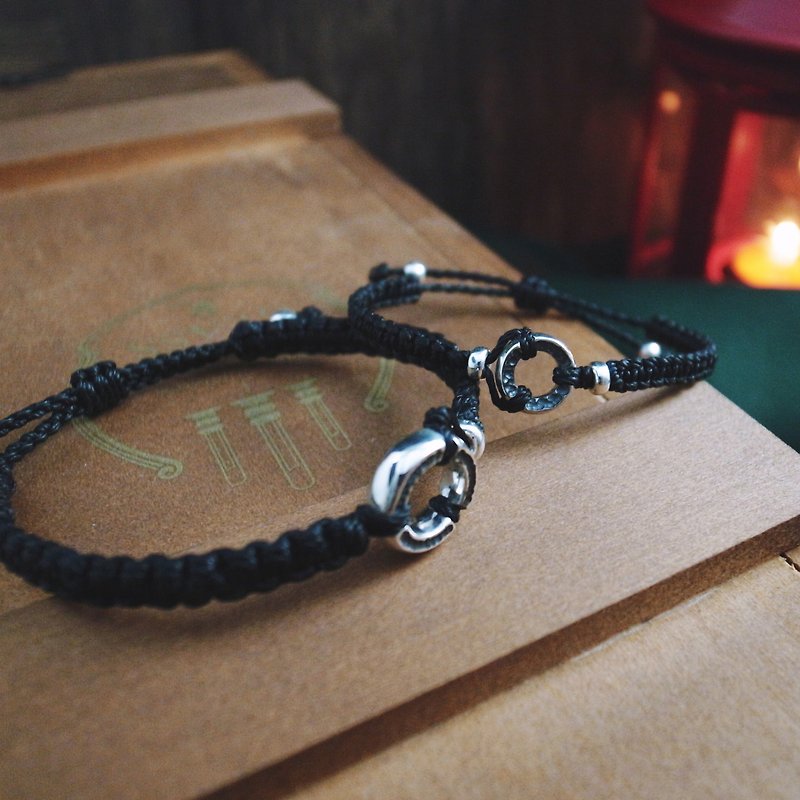 【Return】925 sterling silver Wax thread braided bracelet (small return version) can be purchased with engraving/Mother’s Day anniversary gift - Bracelets - Sterling Silver Multicolor