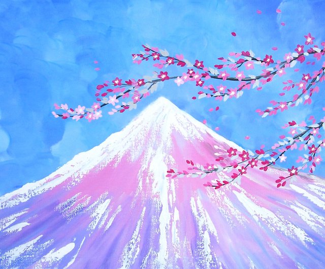 富士山絵画、オリジナル絵画、風景画、壁の装飾 - ショップ ArtGil 